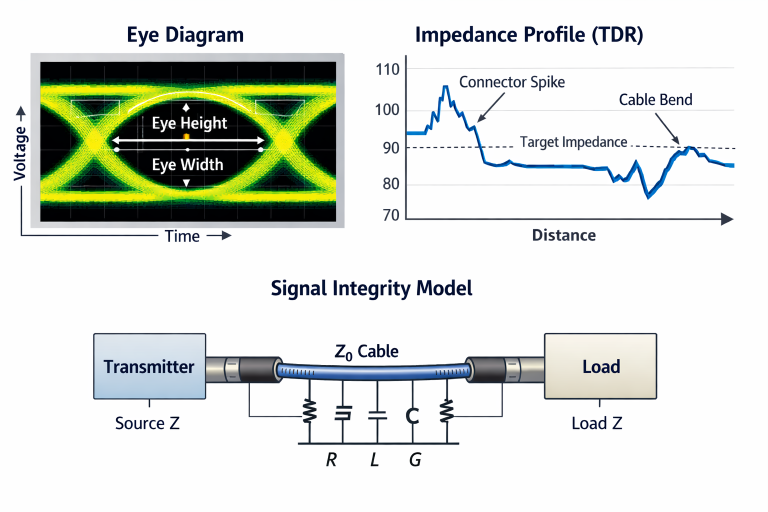 Signal integrity and impedance analysis diagram